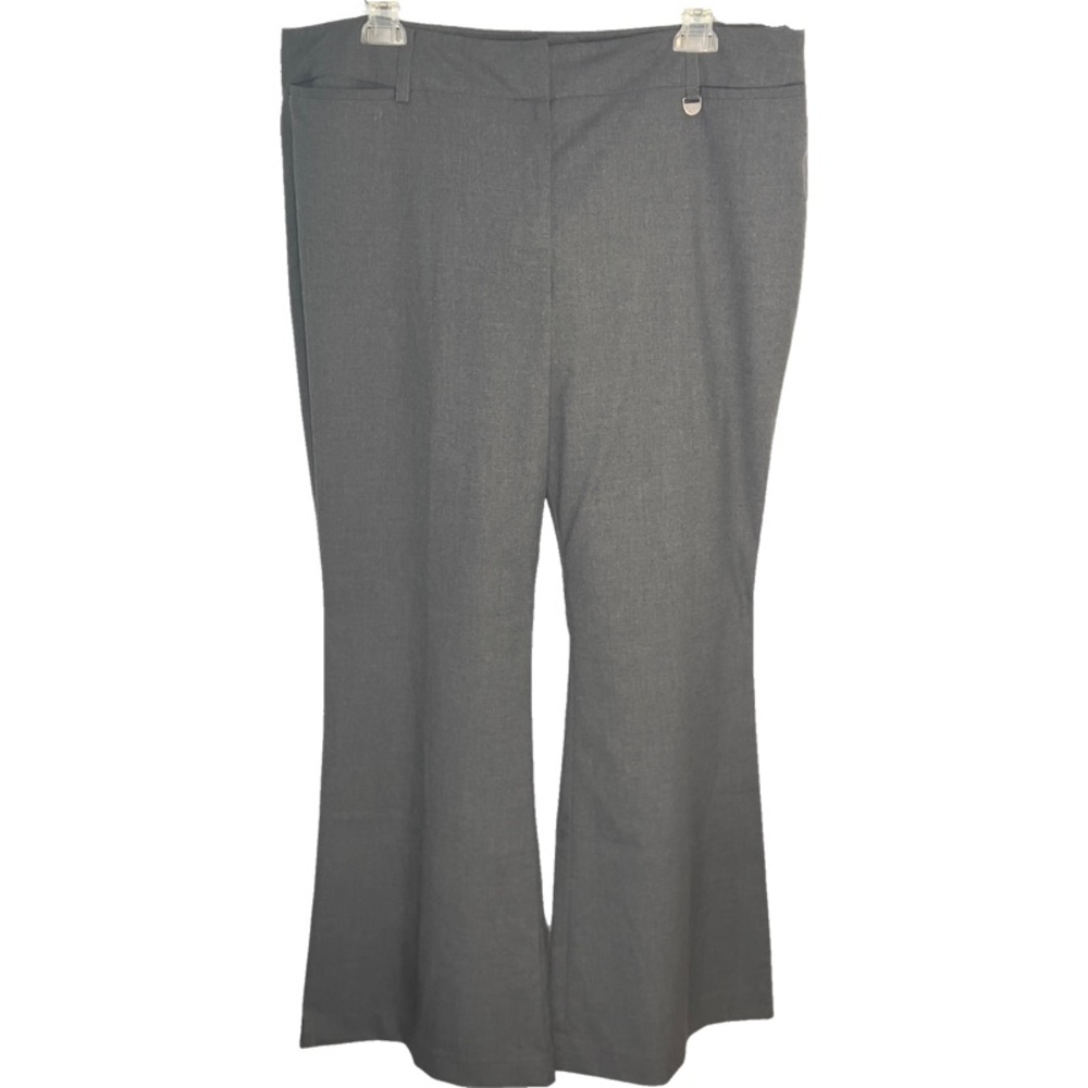 New York & Company 7th Avenue Stretch Charcoal Gray Mid Rise Bootcut Pants 18